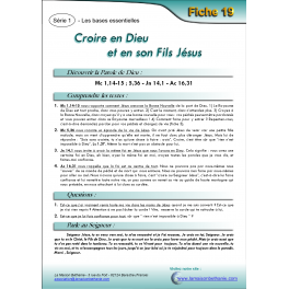 19 - Croire en Dieu et en son Fils Jésus