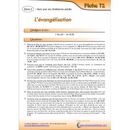 72 - L'évangélisation