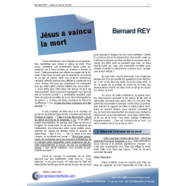 Bernard REY - Jésus a vaincu la mort