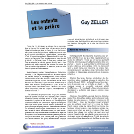 Guy ZELLER - Les enfants et la prière