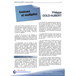 Philippe GOLD-AUBERT - Croissez et multipliez